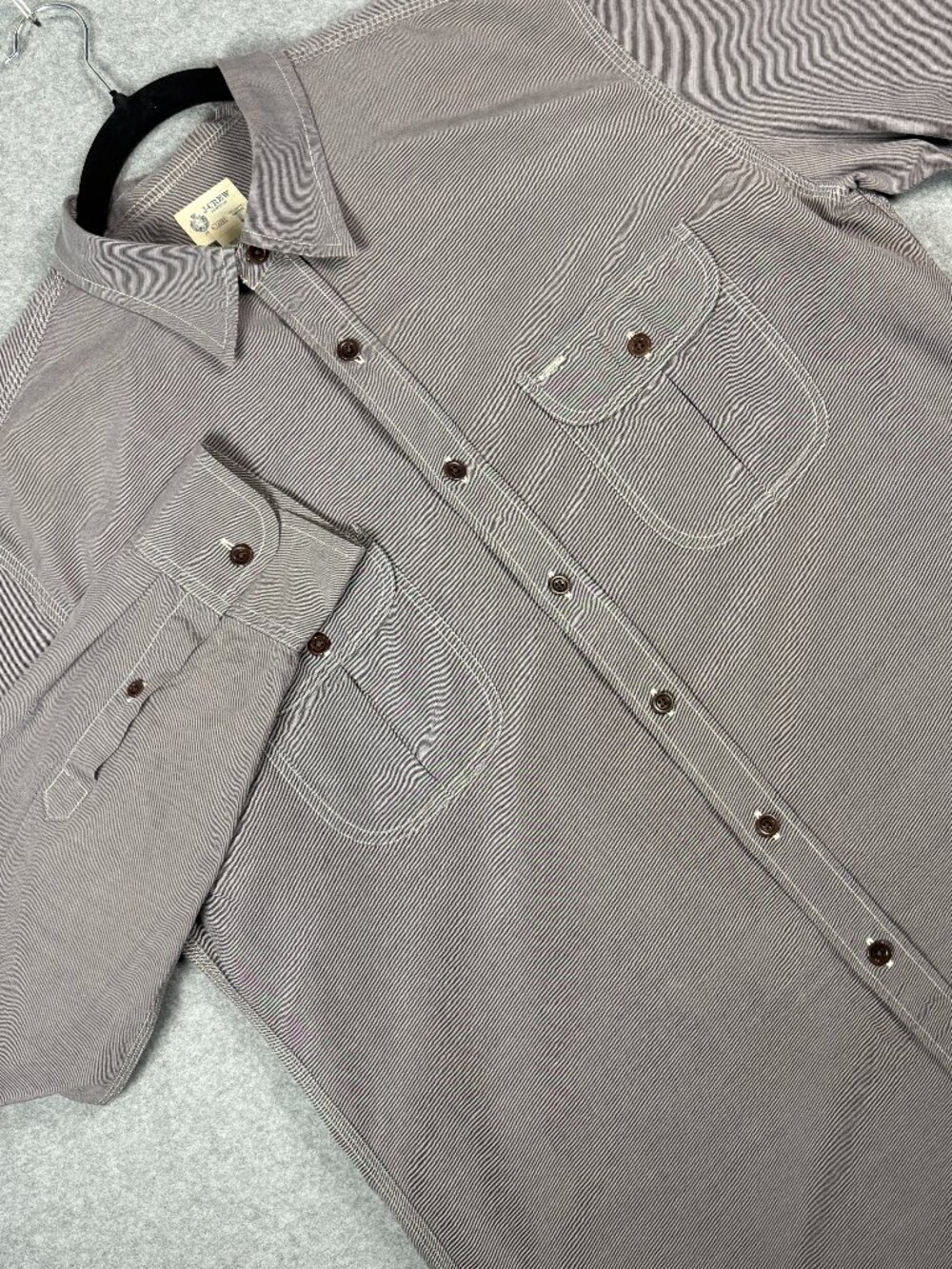 J. Crew Men’s Gray Cotton Long Sleeve Workshirt XL